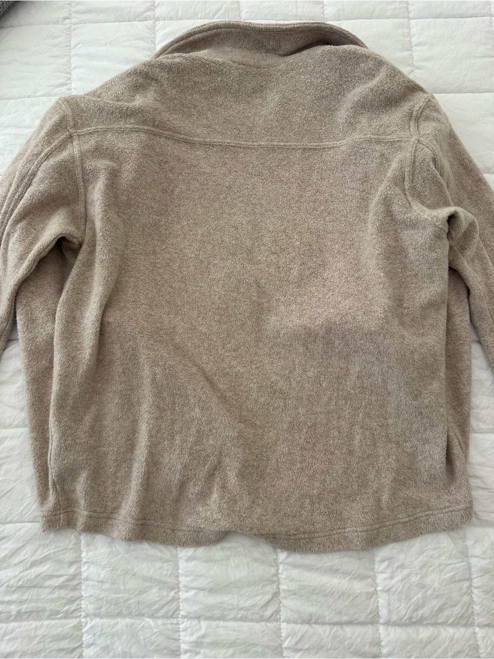 Light Beige Button-Front Shirt - Picture 8 of 8
